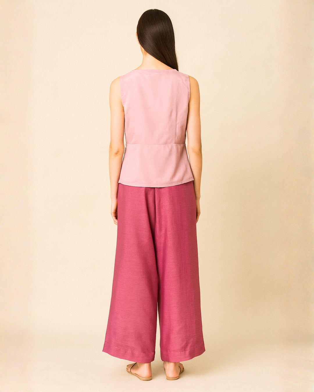 Light Pink Top & Dark Pink Pant Co-ord Set for Women