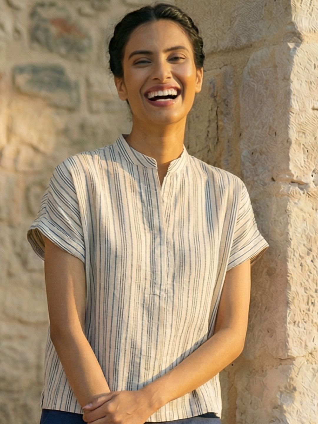 Kimono top with chinese collarBT02