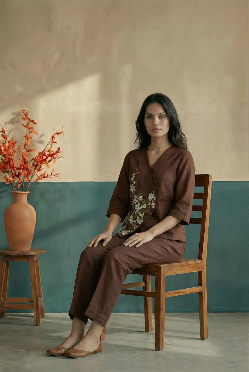 Brown Cross Over Top