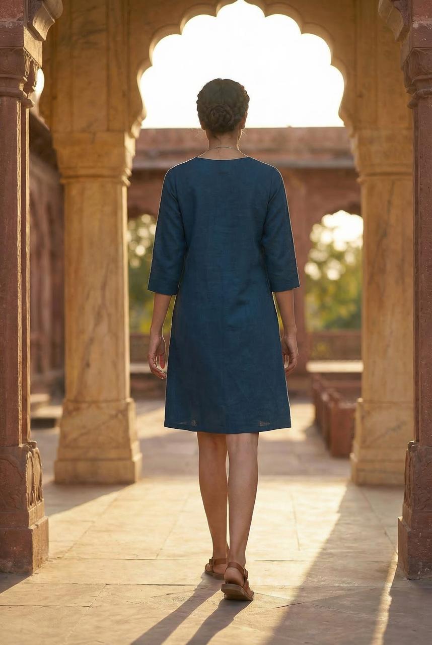 A-line dress with pockets