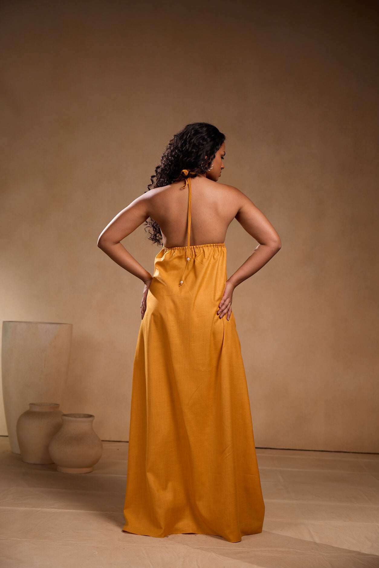 Halter Yellow dress