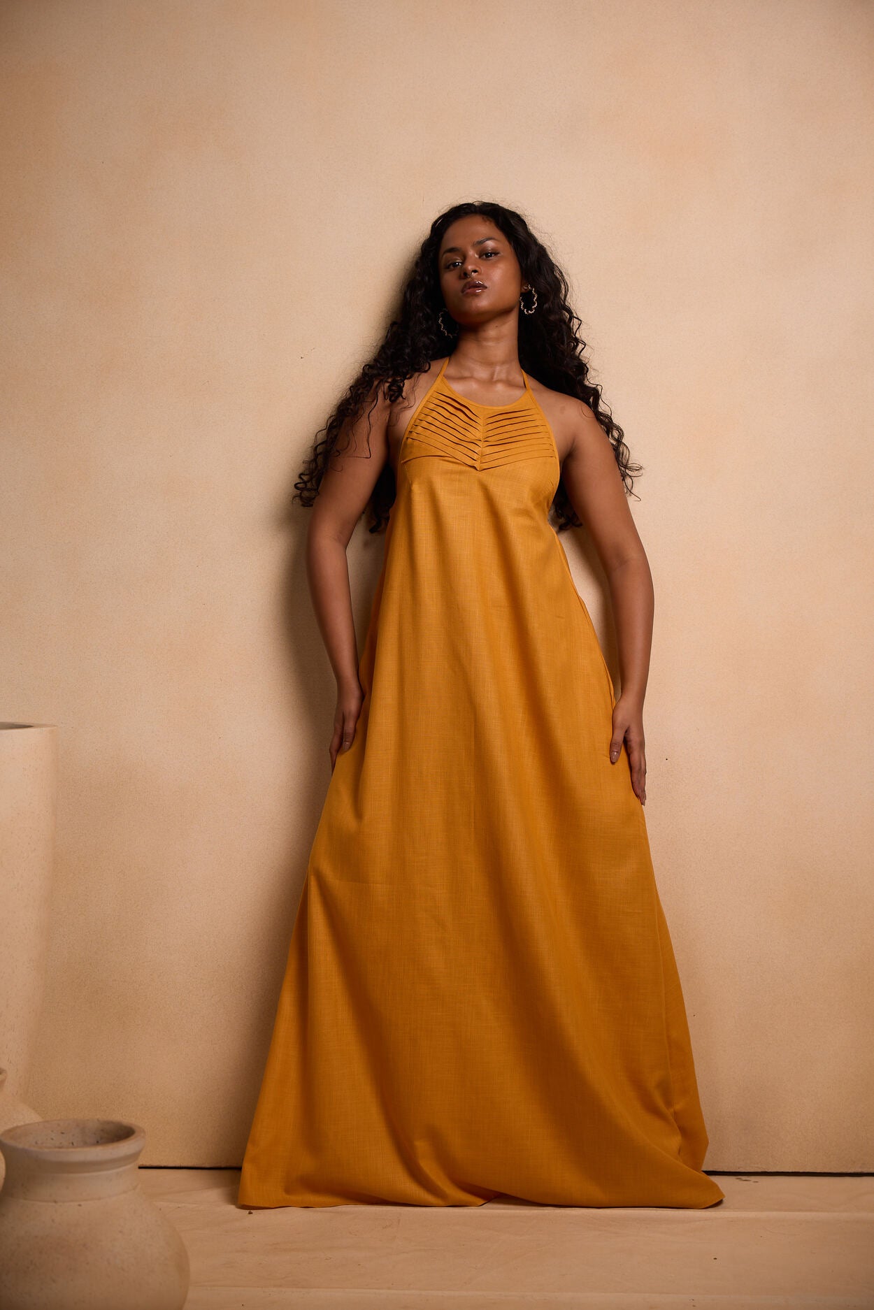 Halter Yellow dress