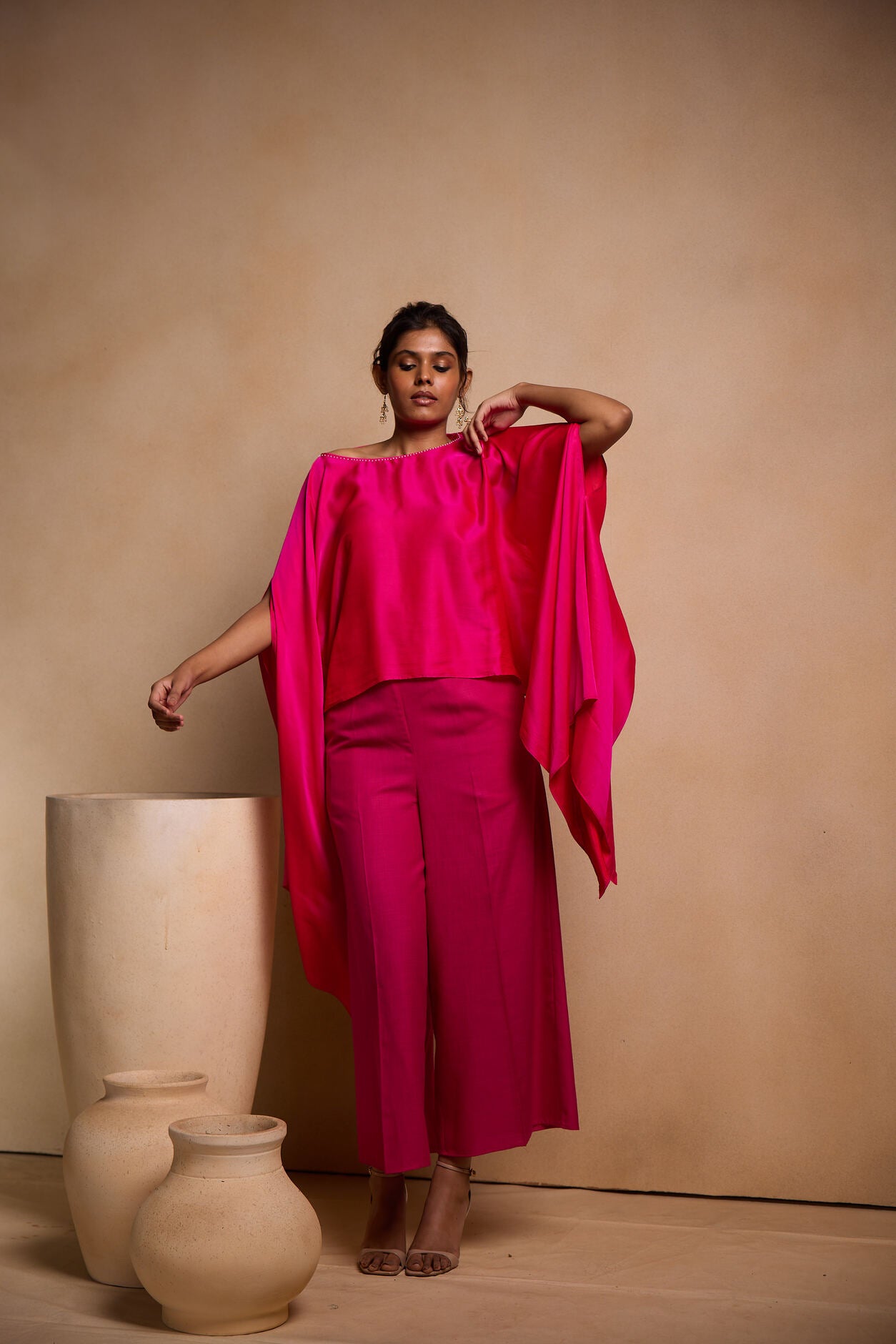Silk short kaftan