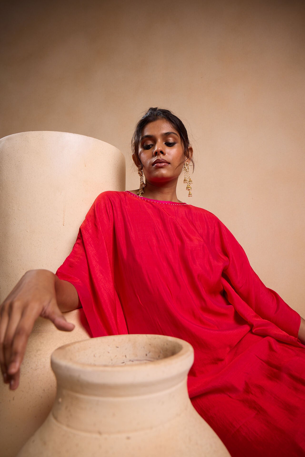 Red Long kaftan