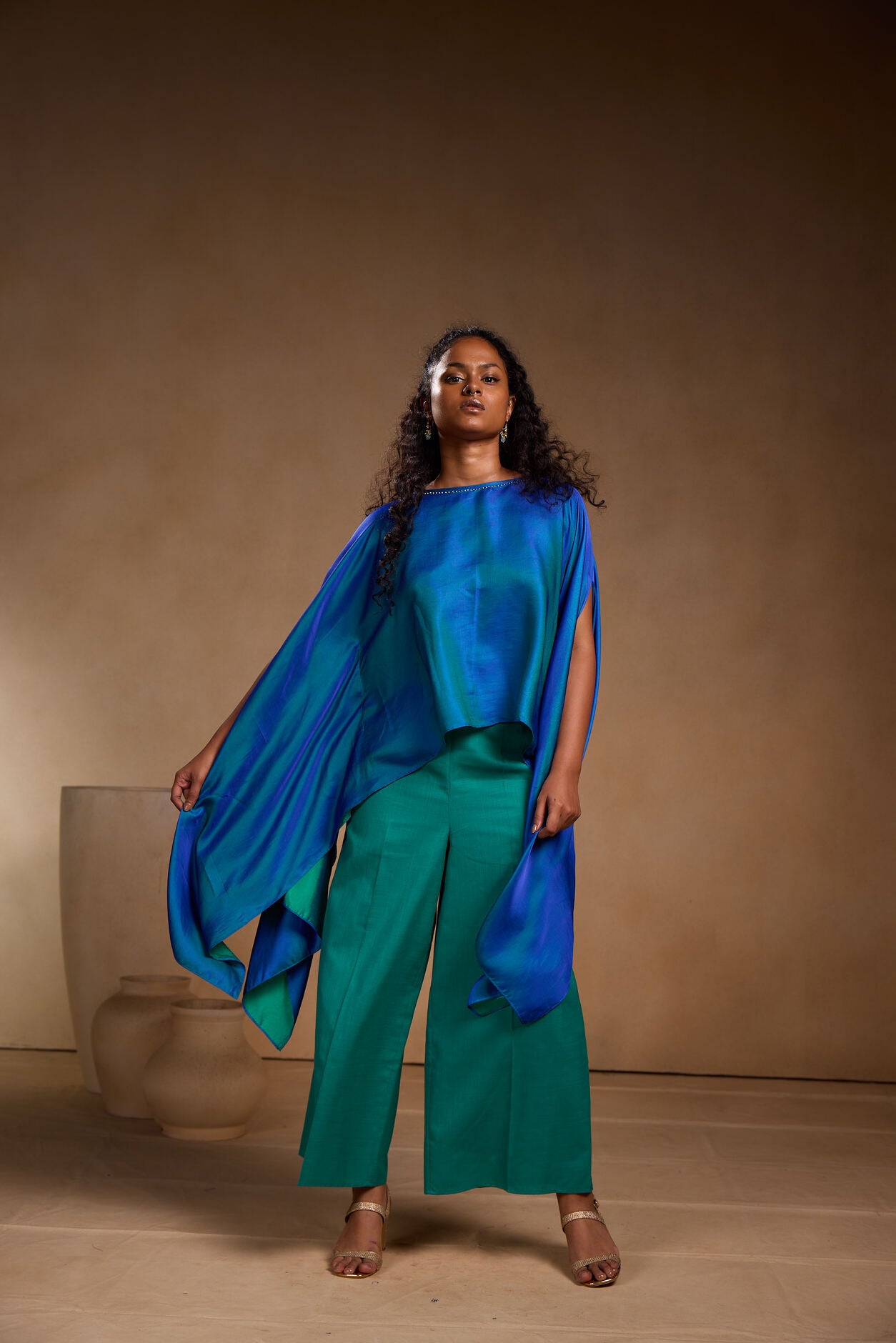 Silk short kaftan