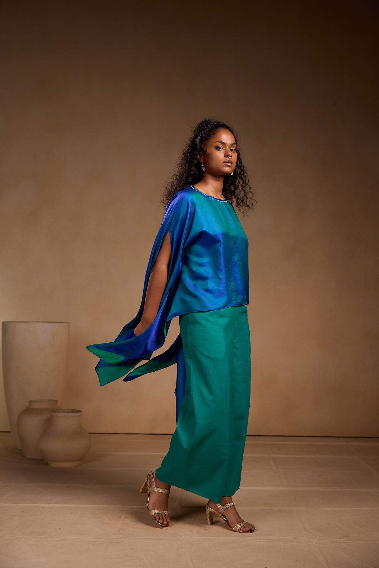 Silk short kaftan