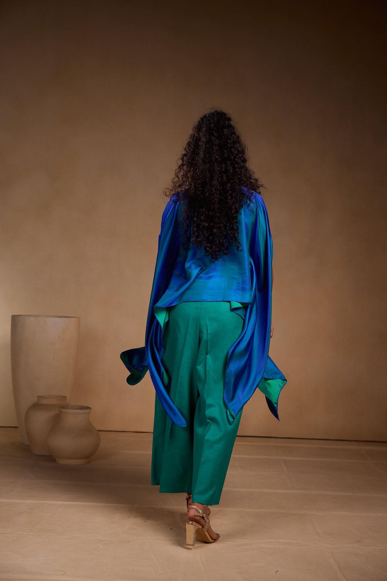 Silk short kaftan