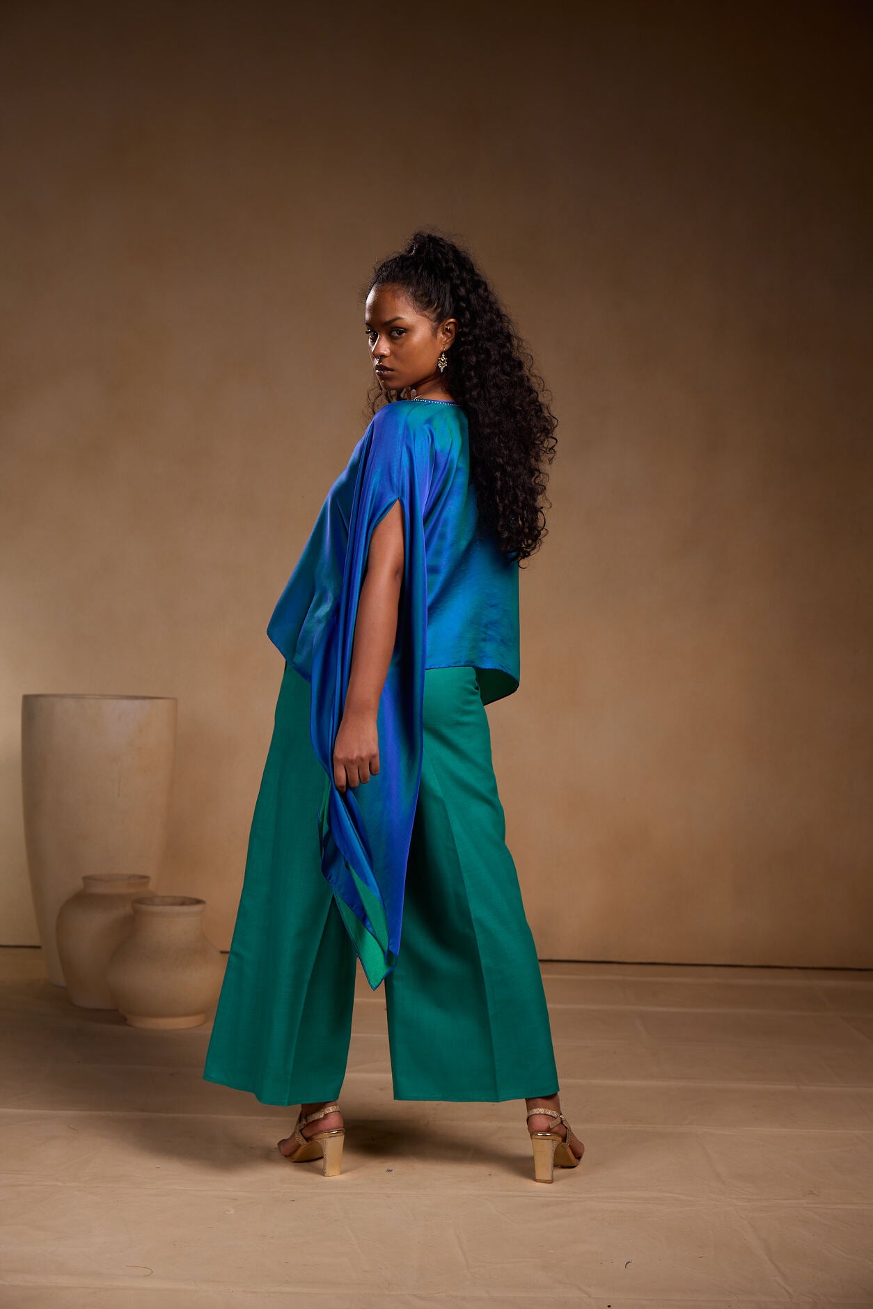 Silk short kaftan