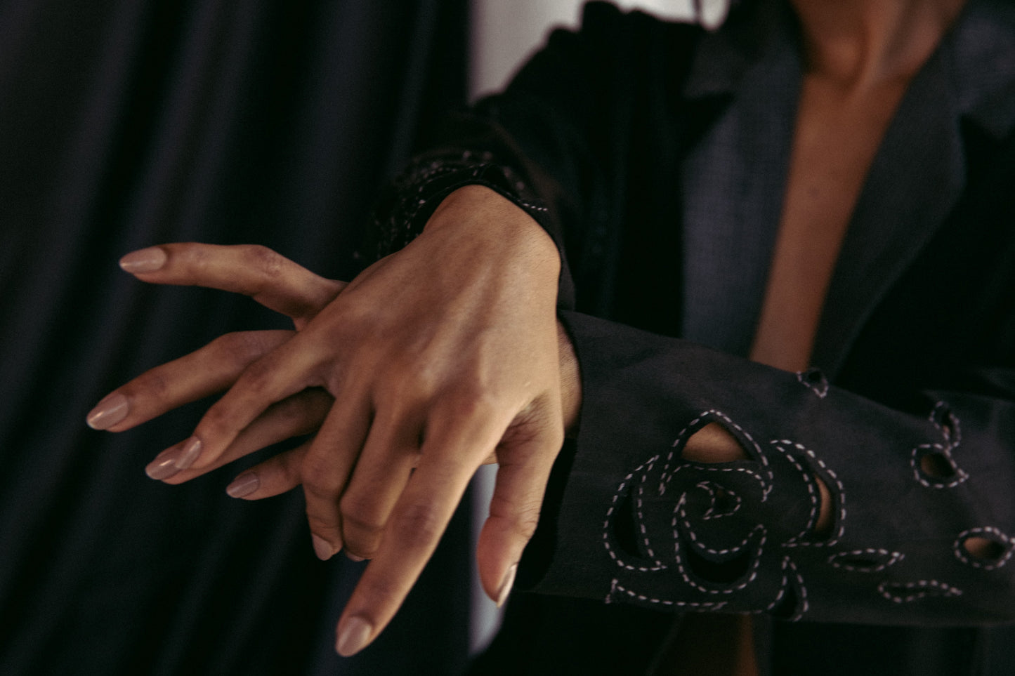 Black suede jacket