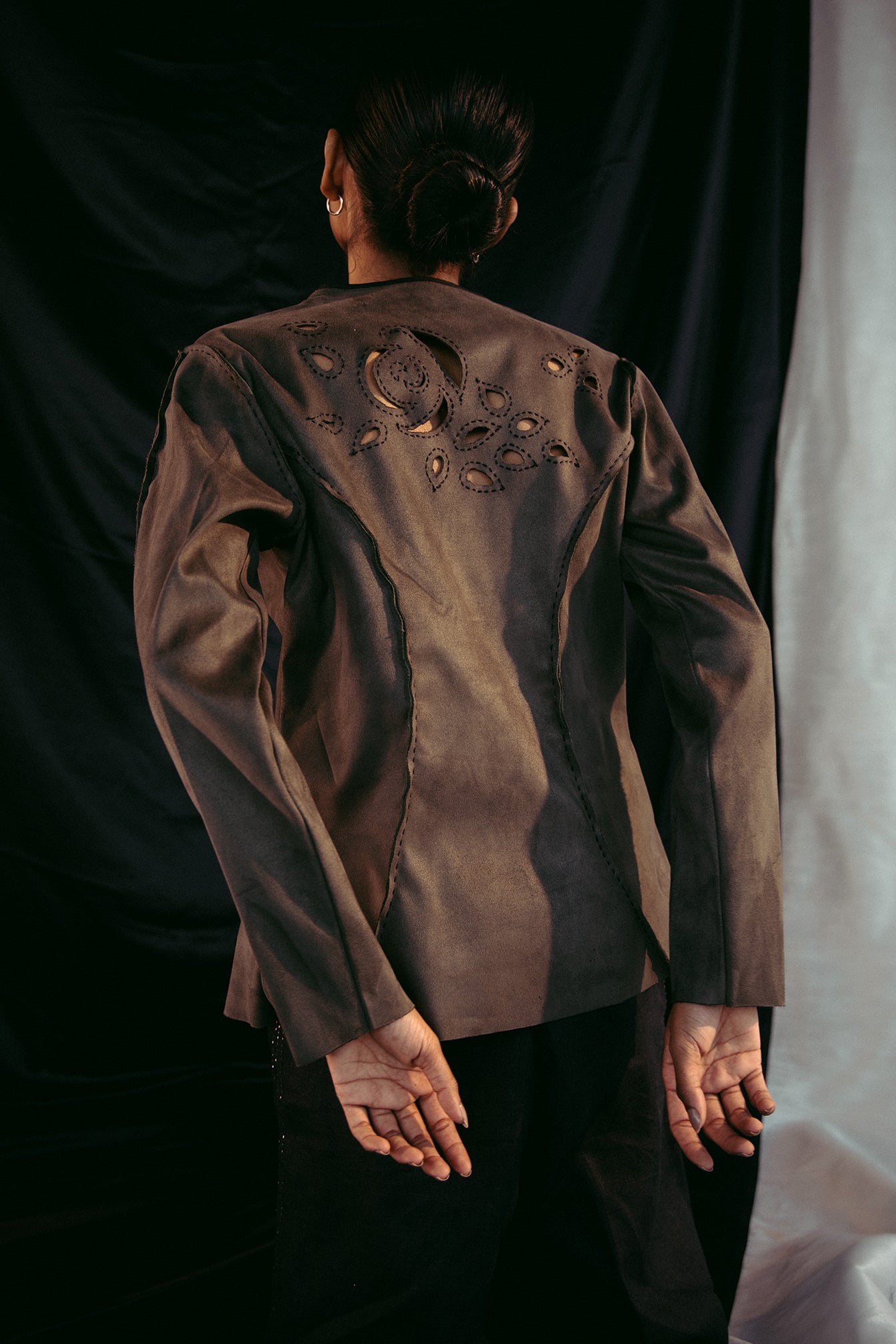 Green suede jacket