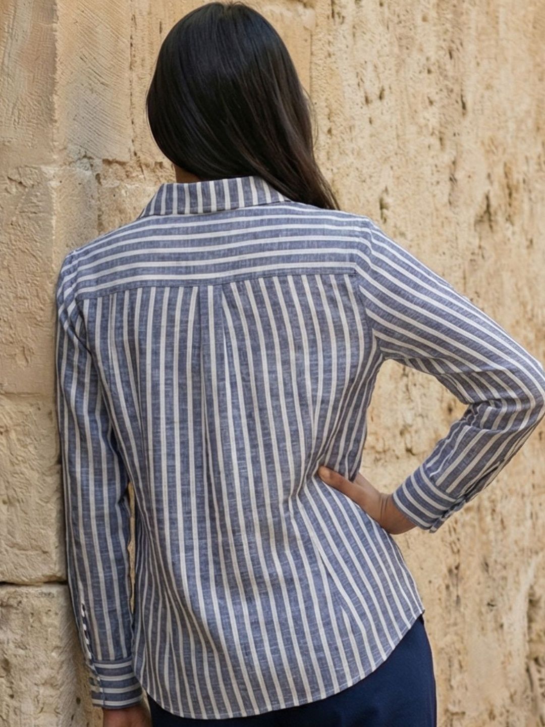 Women Cotton/linen blend Shirt