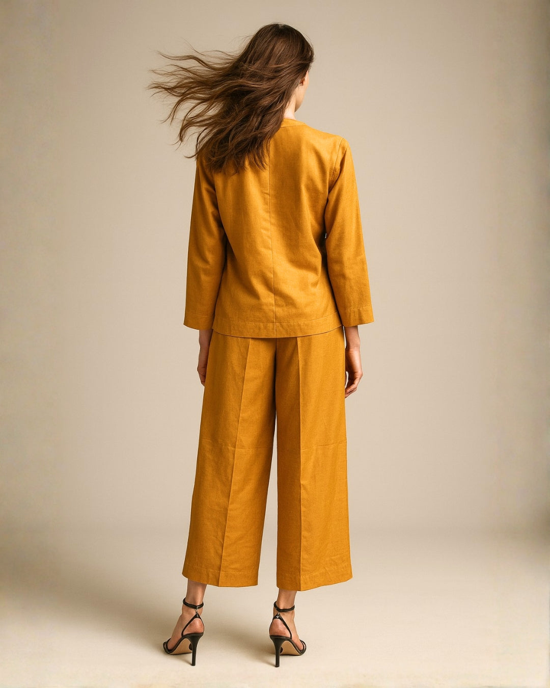 Yellow Silk Co-ord Set for Women