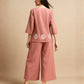 Light Brown Cotton Co-ord Set for Women