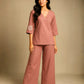 Light Brown Cotton Co-ord Set for Women