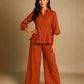 Rust Cotton Co-ord Set for Women