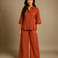 Rust Cotton Co-ord Set for Women