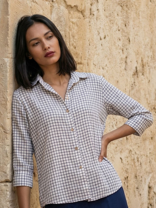 Women Cotton/linen blend Shirt