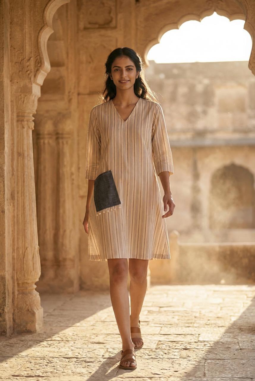 A-line dress with pockets