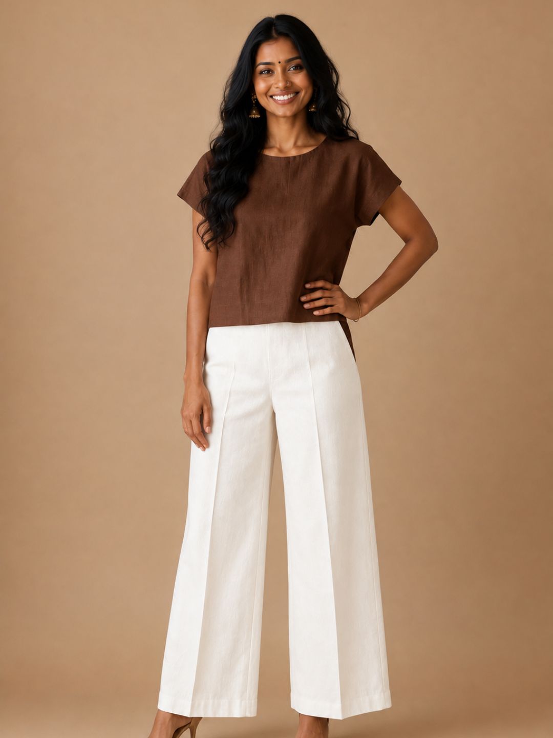 Brown Kimono Top