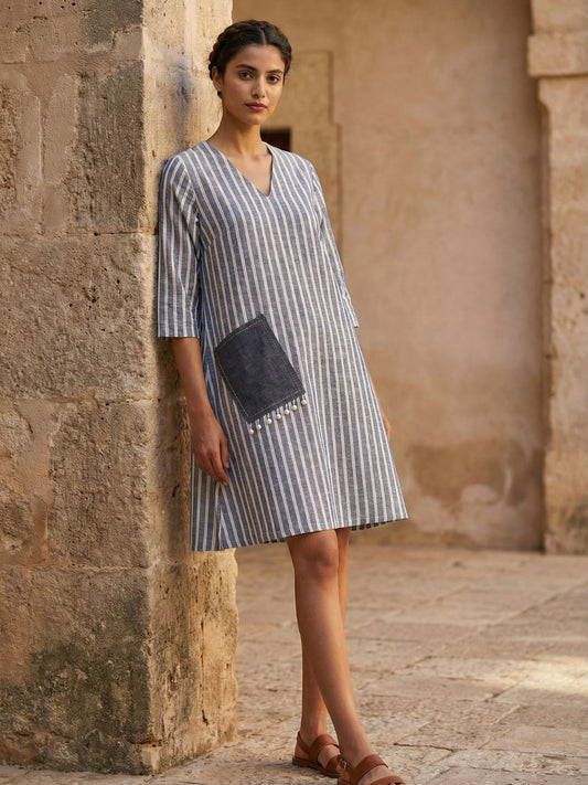A-line dress with pockets