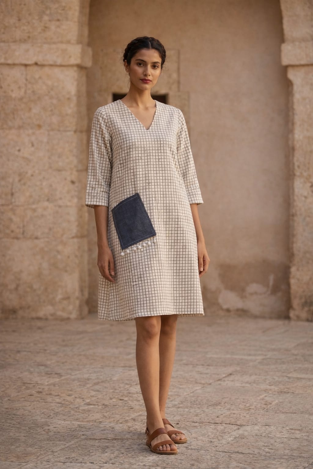 A-line dress with pockets