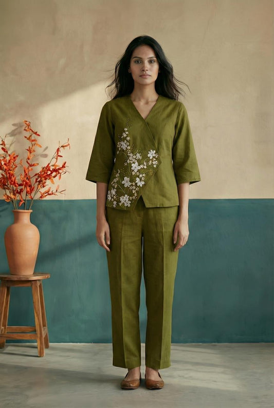 Olive Cross Over Top