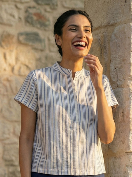 Kimono top with chinese collarBT02