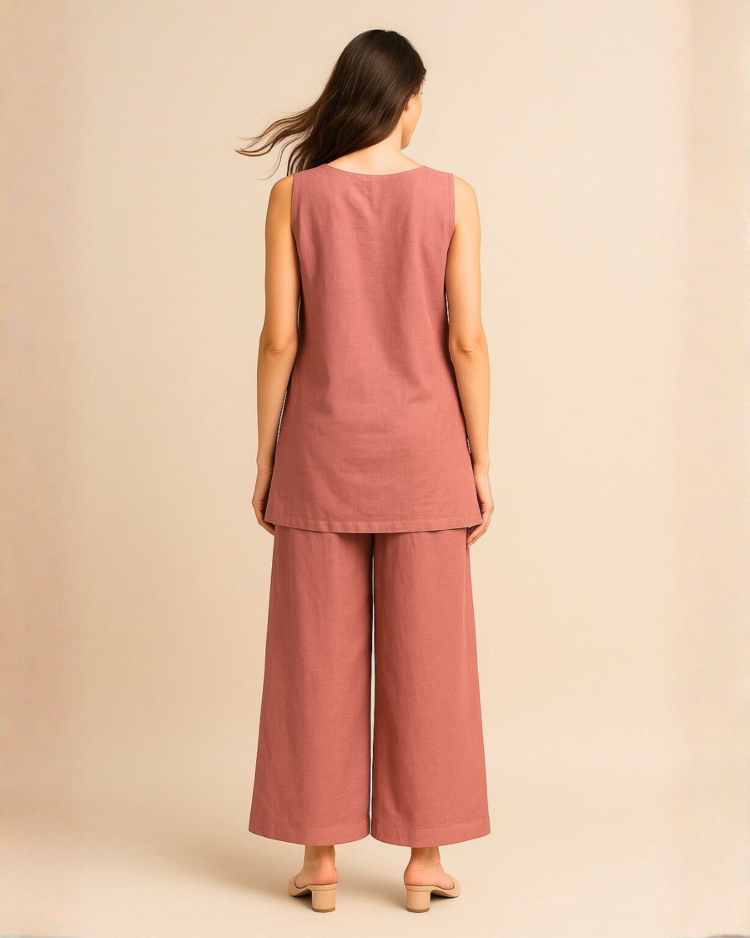 Brown Cotton Co-ord Set for Women
