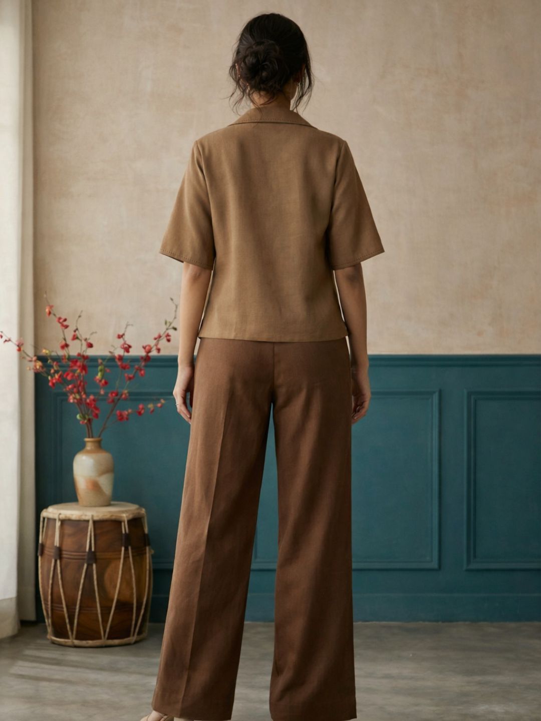 Brown Long Kimono Top