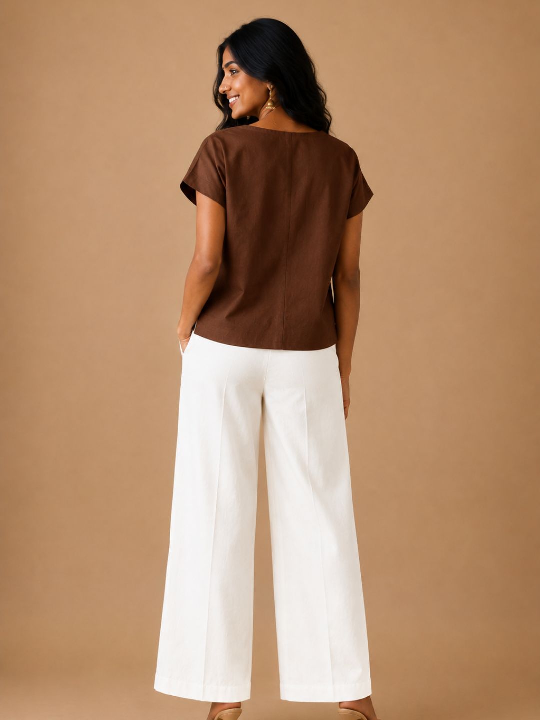 Brown Kimono Top