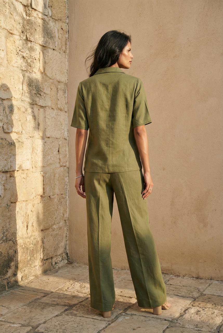 Olive  Women Trouser Pant