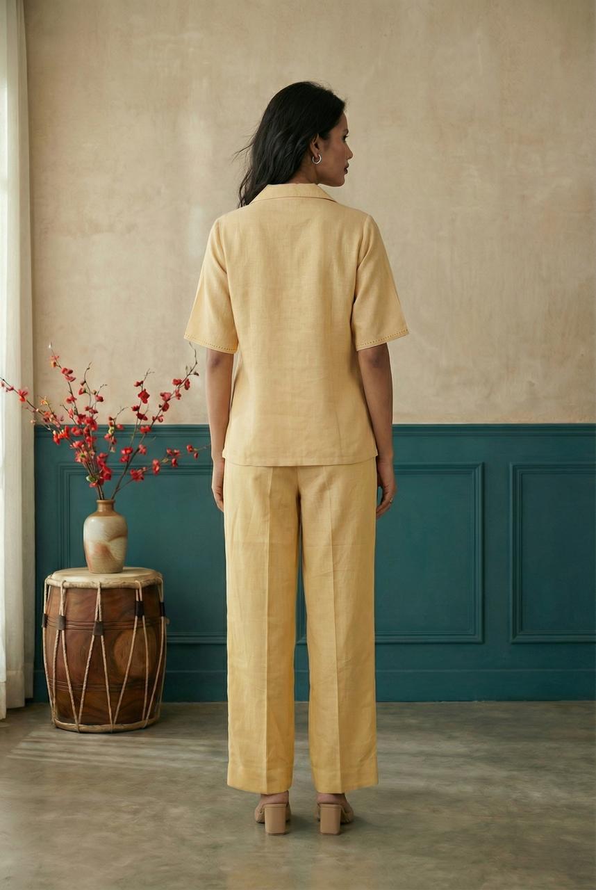 Beige  Women Painted Pant