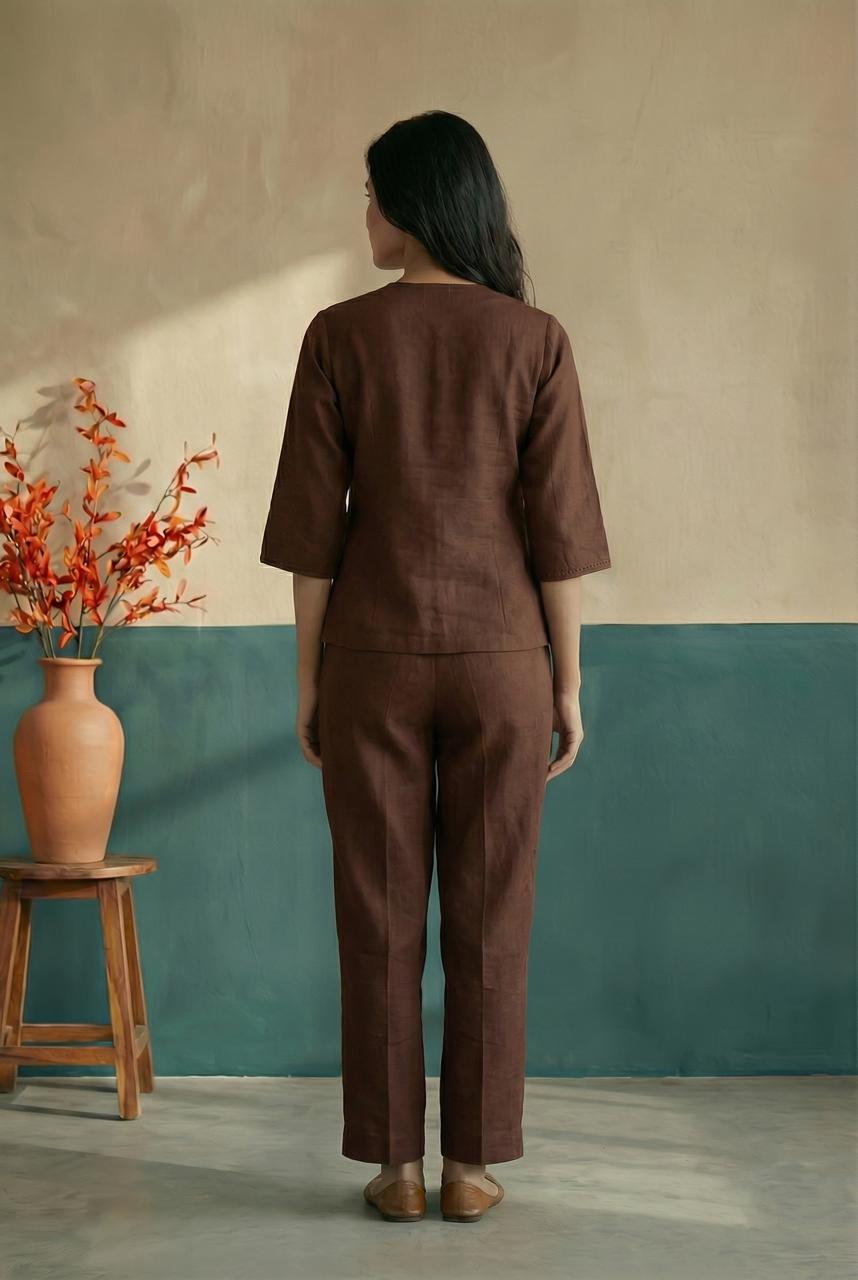 Brown Cross Over Top