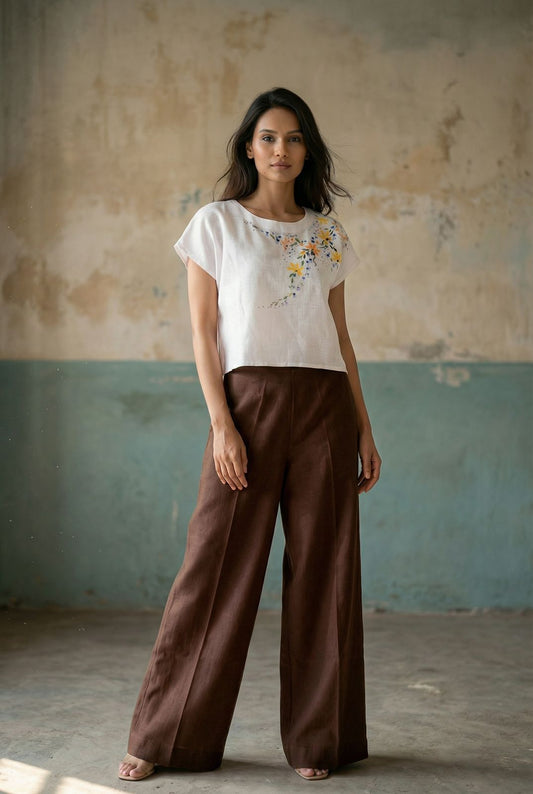Brown  Women Trouser Pant