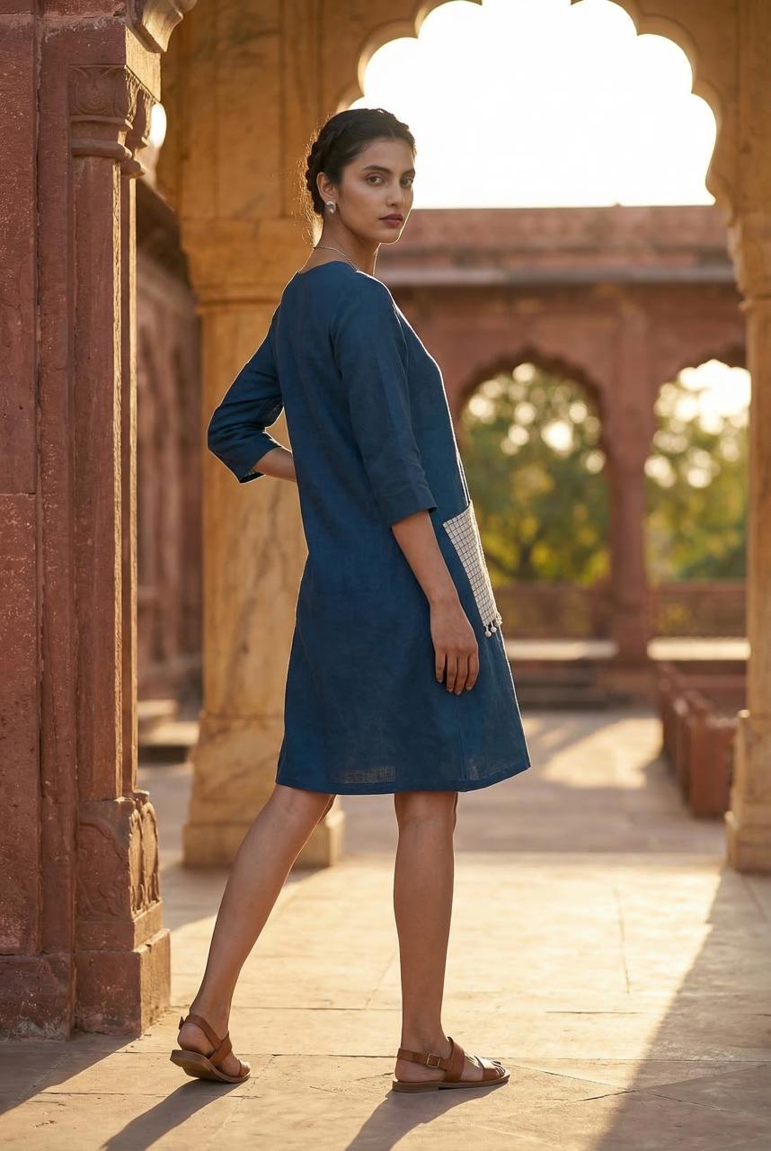 A-line dress with pockets