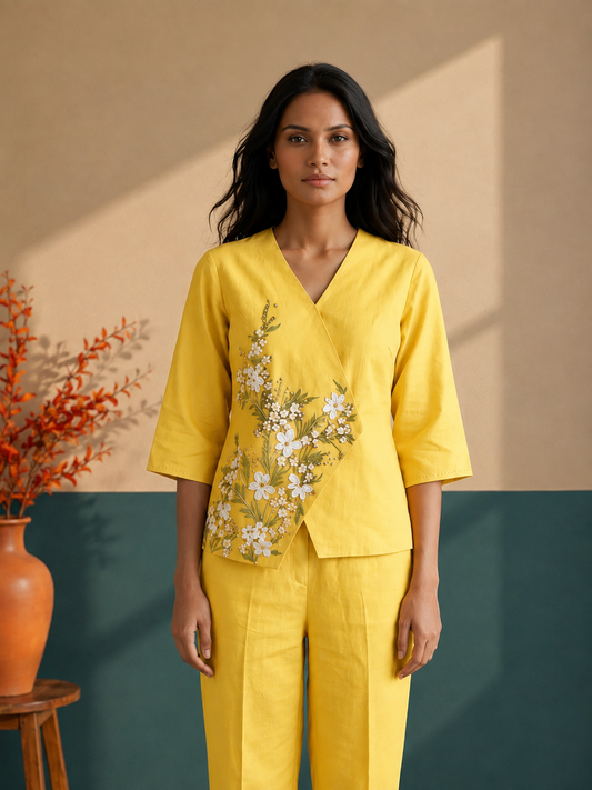 Yellow Cross Over Top