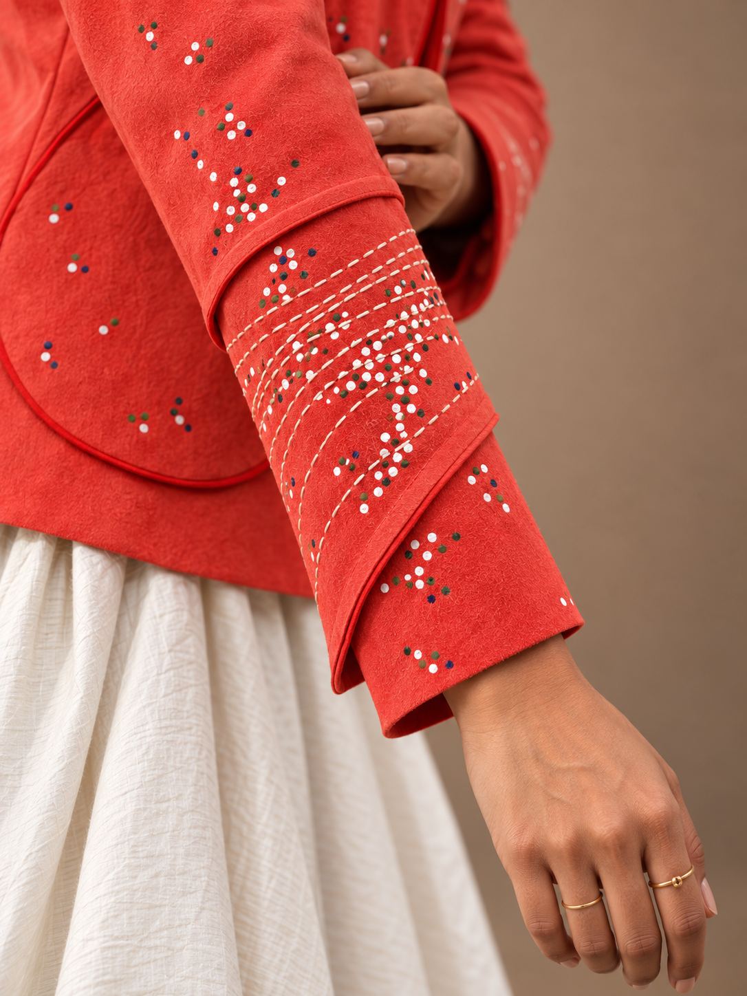 Red suede jacket