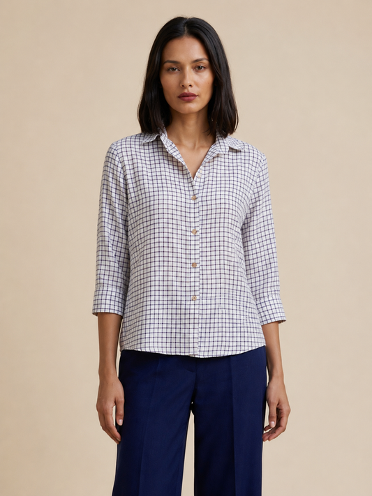 White Checks Shirt