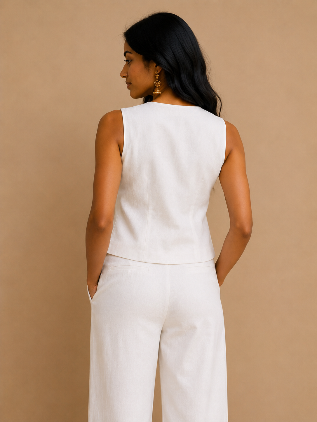 White Structured vest