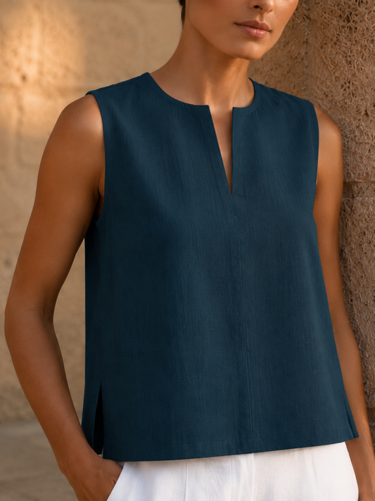 Teal Blue Key hole top