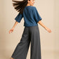 Blue Top & Violet Cotton Pant Co-ord Set