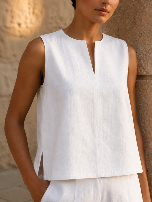 White Key hole top