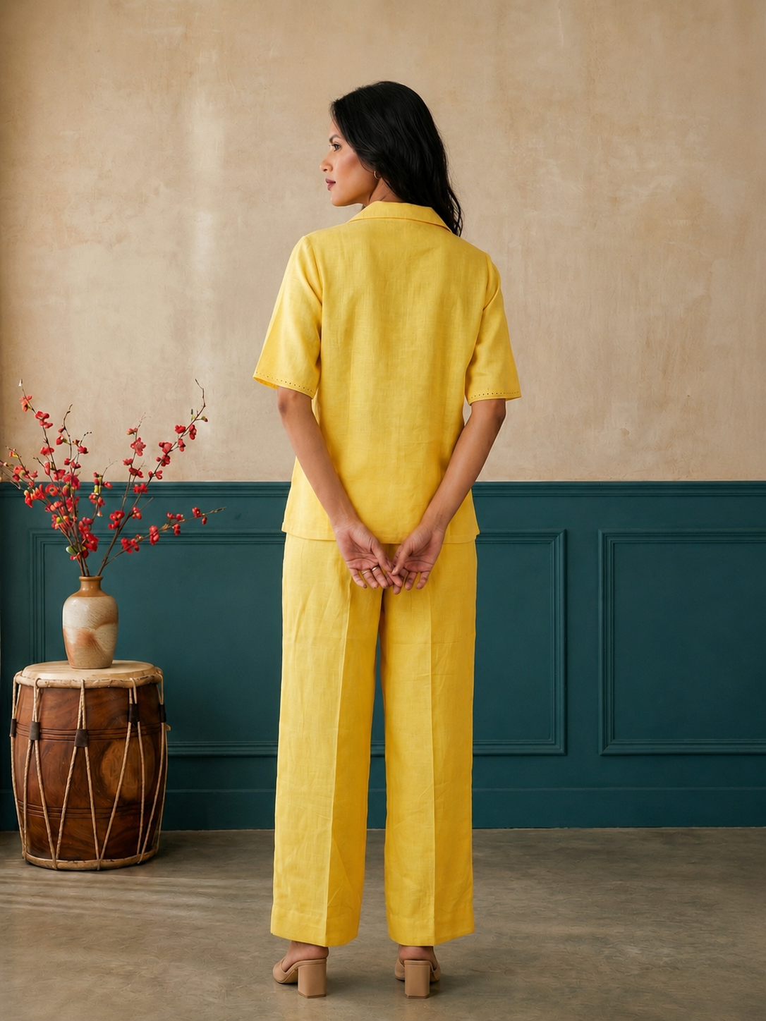 Yellow Long Kimono Top