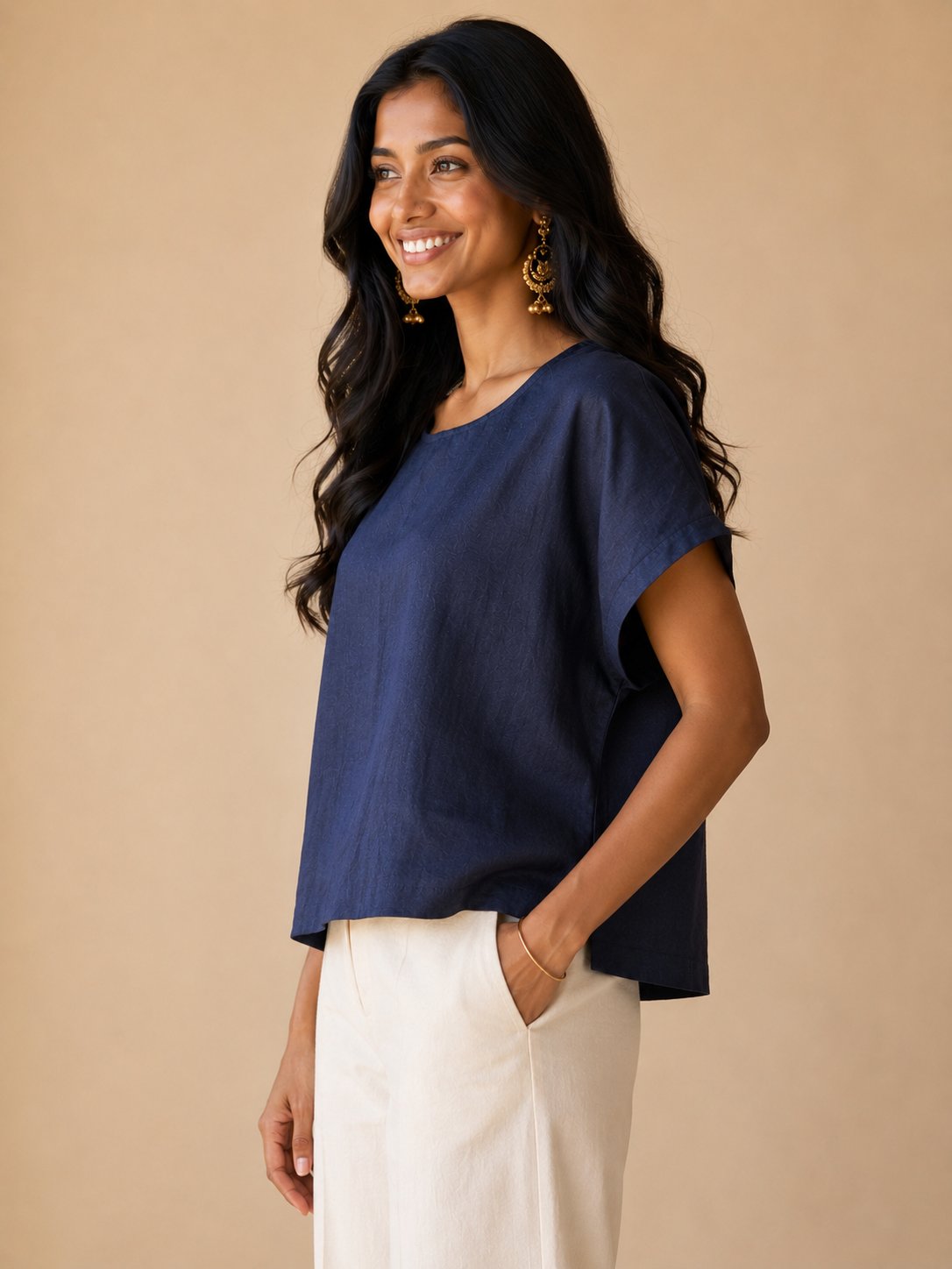 Navy Blue Kimono top