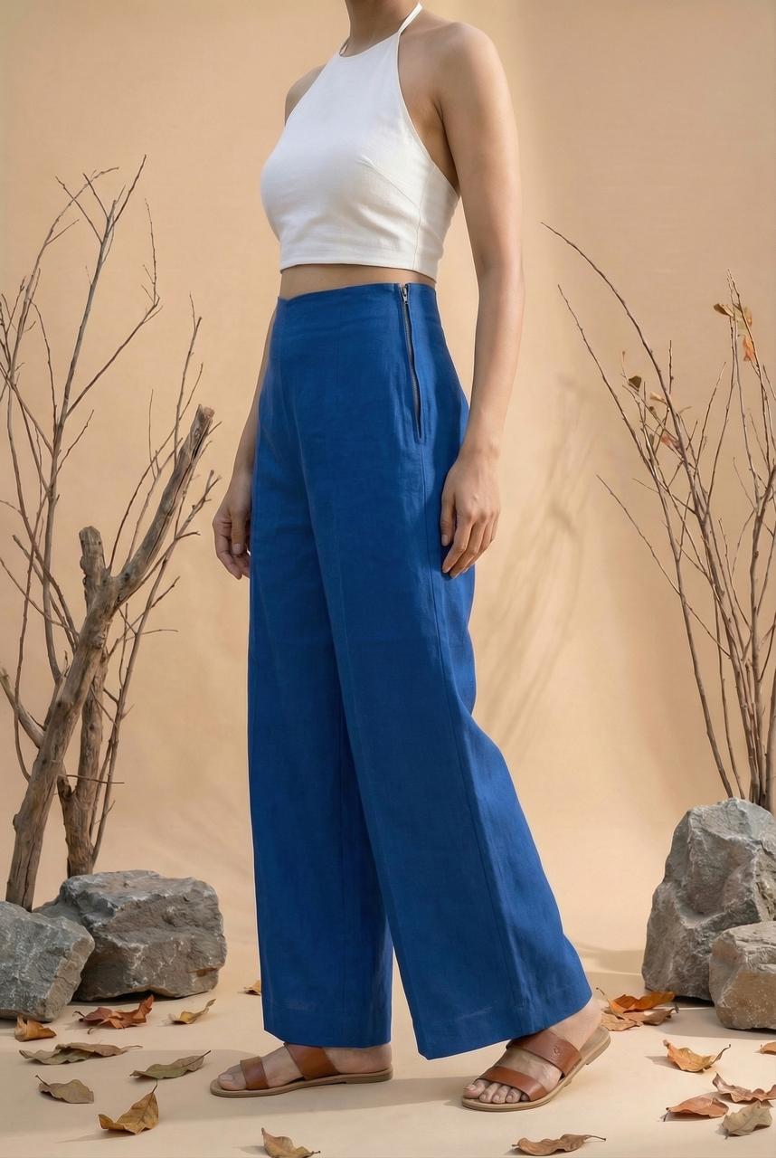 Teal Blue Straight pants