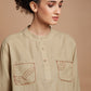 Beige oversized kurta