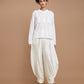 White oversized short kurta