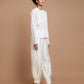 White oversized short kurta