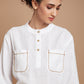 White oversized short kurta