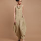 Beige boatneck jumpsuit